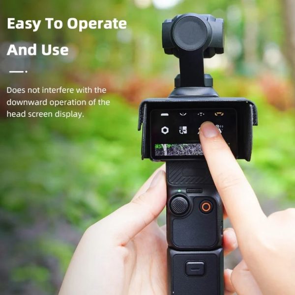 DJI Osmo Pocket 3 BRDRC Sunshade Hood Light Weight Screen Shade (Black) - Image 6