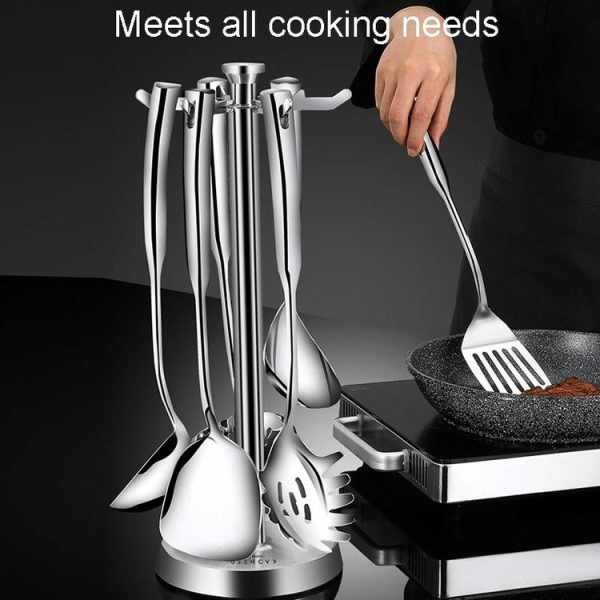 Kacheeg Household Stainless Steel Spatula Kitchenware Kitchen Cooking Tools, Style: Spatula - Image 9