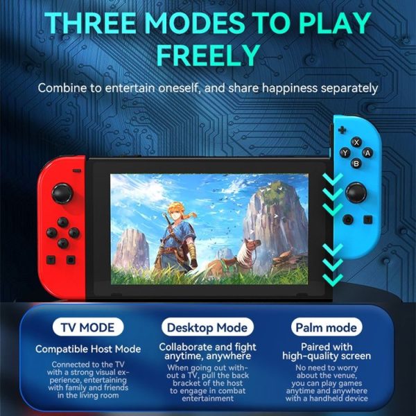 JOY-02 Gaming Left And Right Handle With RGB Lights Body Feel Bluetooth Gamepad For Switch / Switch OLED / Switch Pro / Switch Lite / Switch Joycon (Blue Red) - Image 12
