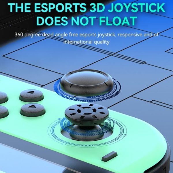 JOY-02 Gaming Left And Right Handle With RGB Lights Body Feel Bluetooth Gamepad For Switch / Switch OLED / Switch Pro / Switch Lite / Switch Joycon (Blue Red) - Image 8
