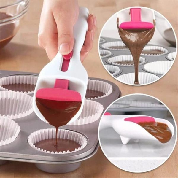 Cupcake Scoop Can Push Labor-saving Batter Chocolate Sauce Measuring Spoon - Image 5