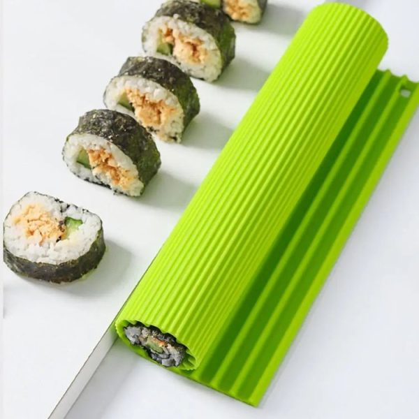 Silicone Sushi Curtain Hand Roll Mold Double-sided Kimbap Tool (Green) - Image 6