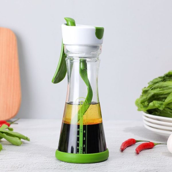 Salad Mixing Cup Vinegar Sauce Shaker Bottle with Scale for Kitchen 101-200ml - Image 2