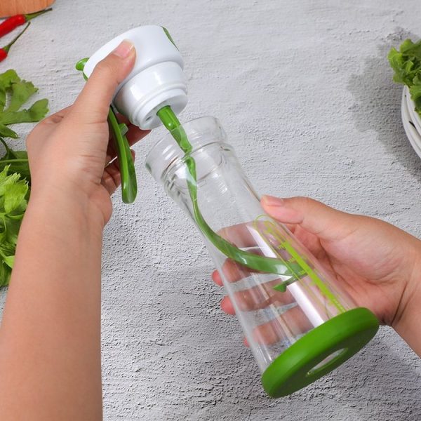 Salad Mixing Cup Vinegar Sauce Shaker Bottle with Scale for Kitchen 101-200ml - Image 5