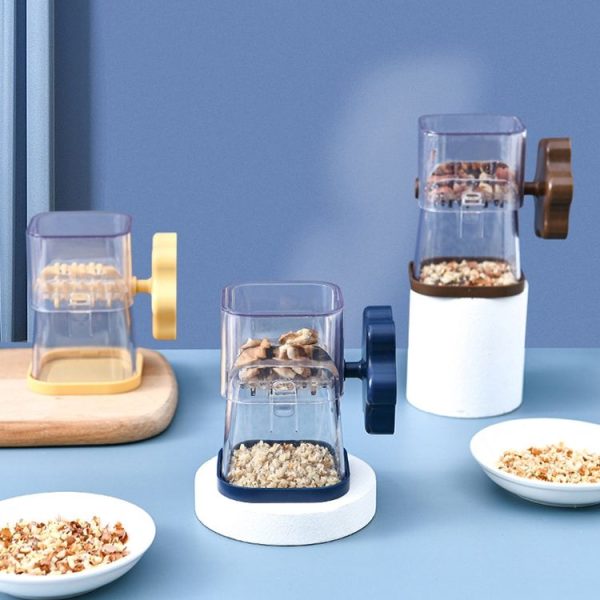 Nut Chocolate Manual Crusher Food Chopper Grinder for Making Toppings (Navy Blue) - Image 2