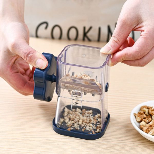Nut Chocolate Manual Crusher Food Chopper Grinder for Making Toppings (Navy Blue) - Image 3