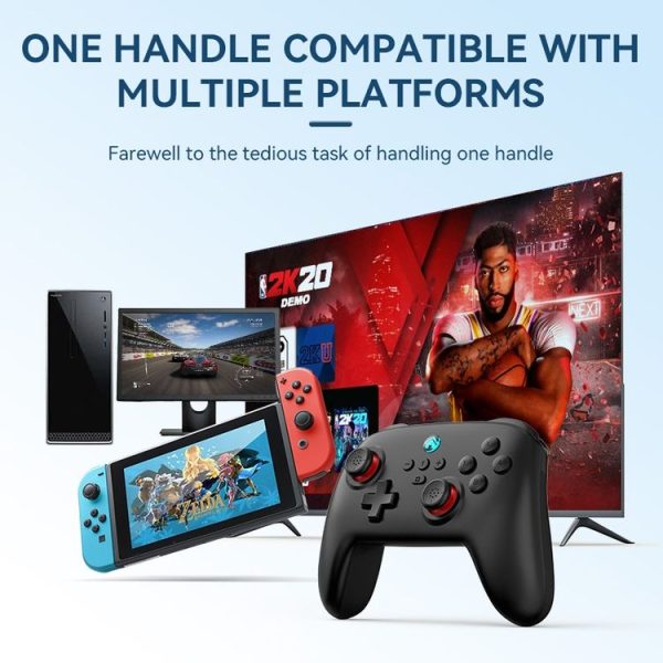Wireless Bluetooth Gamepad With Wakeup Vibration Body Gamepad For Switch / Android / Apple / PC (Black) - Image 13