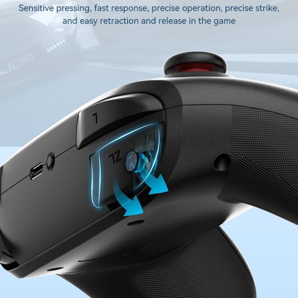 Wireless Bluetooth Gamepad With Wakeup Vibration Body Gamepad For Switch / Android / Apple / PC (Black) - Image 6