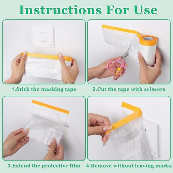 55cm x 20m Furniture Wall Decoration Dustproof Masking Film Car Protective Film - Image 5