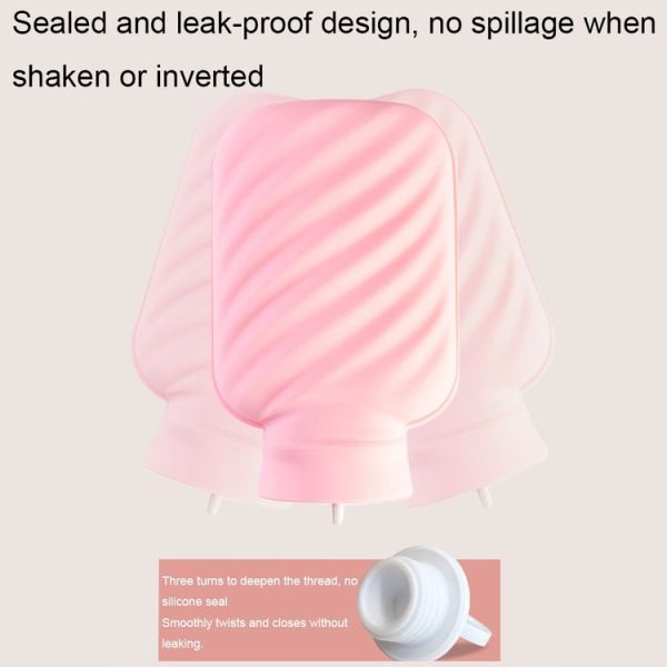 Imitation Rabbit Fur Water-filled PVC Explosion-proof Hot Water Bag for Cold / Hot Compresses, Color: Pink 500ml - Image 5