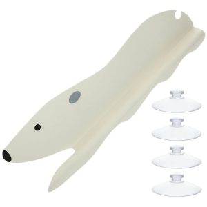 Cartoon Bear Kitchen Sink Water Deflector Sink Suction Cup Splash Protection Tools (White)