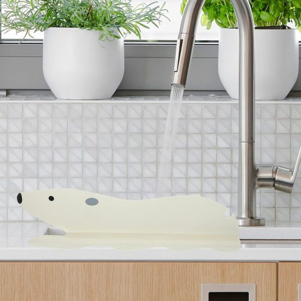 Cartoon Bear Kitchen Sink Water Deflector Sink Suction Cup Splash Protection Tools (White) - Image 11