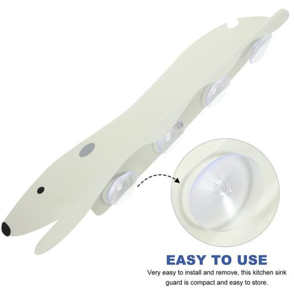 Cartoon Bear Kitchen Sink Water Deflector Sink Suction Cup Splash Protection Tools (White) - Image 4