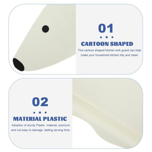 Cartoon Bear Kitchen Sink Water Deflector Sink Suction Cup Splash Protection Tools (White) - Image 5