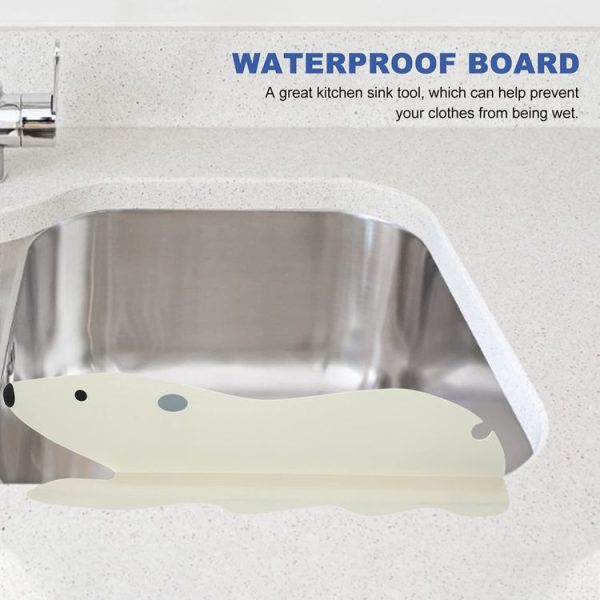 Cartoon Bear Kitchen Sink Water Deflector Sink Suction Cup Splash Protection Tools (White) - Image 7