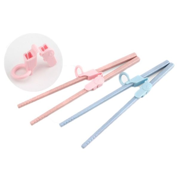 3pcs / set Children Chopstick Grip Corrector Non-slip Practice Chopsticks Finger Cots (Blue) - Image 2