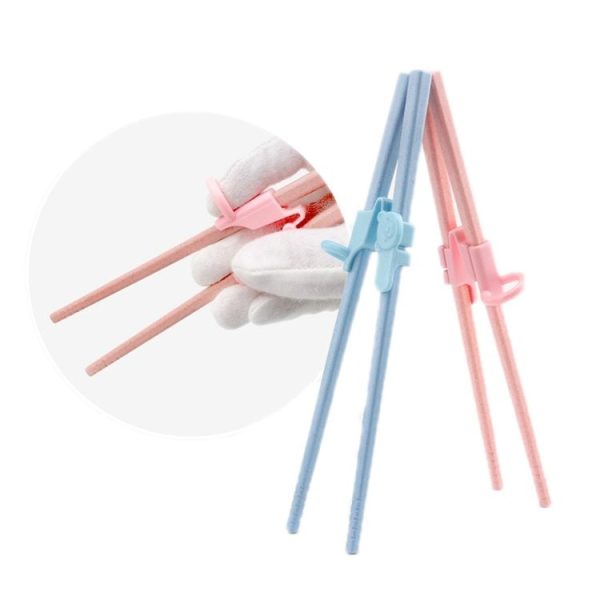 3pcs / set Children Chopstick Grip Corrector Non-slip Practice Chopsticks Finger Cots (Blue) - Image 4