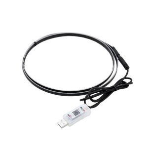 Car Interior Fiber Optic Cold Light RGB Ambient Lamp Center Phantom Footwell Atmosphere Lights, Style: One To One 110cm (Colorful Double Control)
