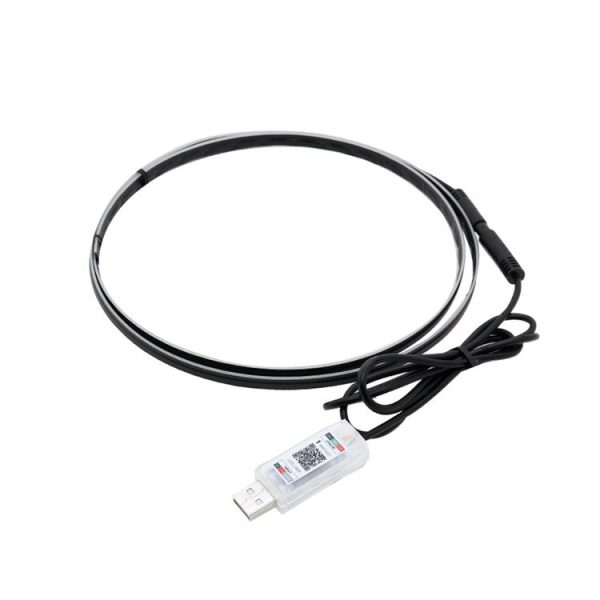 Car Interior Fiber Optic Cold Light RGB Ambient Lamp Center Phantom Footwell Atmosphere Lights, Style: One To One 110cm (Colorful Double Control)
