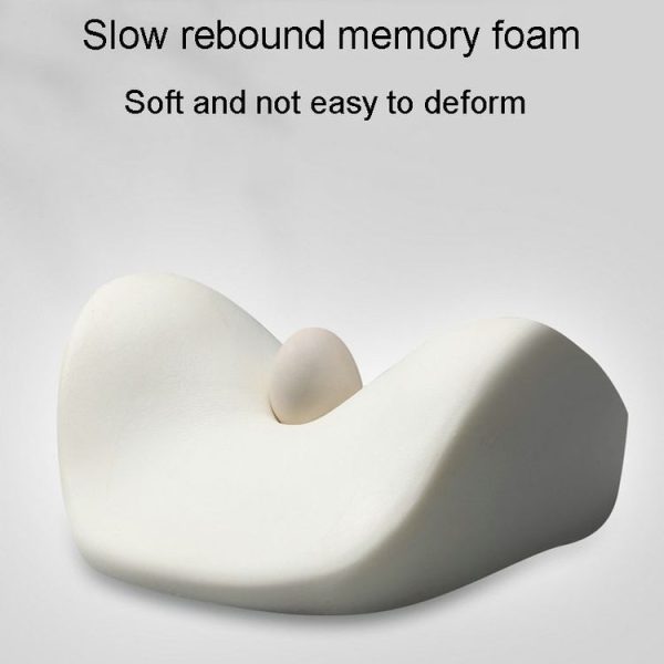 Automotive Memory Foam Backrest Headrest Car And Home Soft Cushion Lumbar Pillow Backrest, Style: Headrest Gray - Image 3