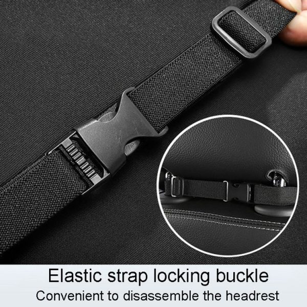 Automotive Memory Foam Backrest Headrest Car And Home Soft Cushion Lumbar Pillow Backrest, Style: Headrest Gray - Image 5