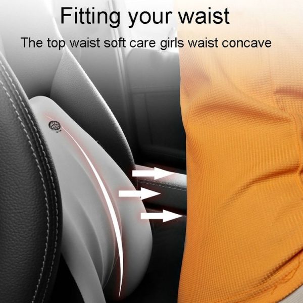 Automotive Memory Foam Backrest Headrest Car And Home Soft Cushion Lumbar Pillow Backrest, Style: Headrest Gray - Image 7