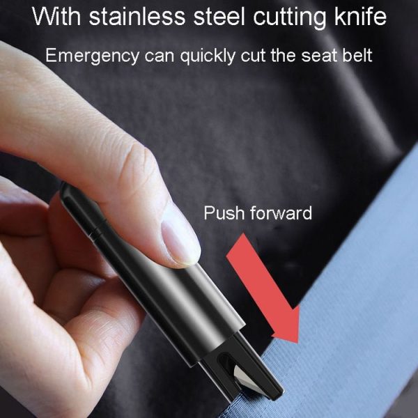 Car Emergency Life-Saving Safety Hammer Multifunctional Fast Window Breaker For Vehicle 2 In 1 (Red) - Image 8