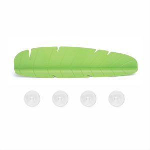 Leaf Shape Kitchen Sink Silicone Water Deflector Home Dishwashing Suction Cup Anti-splash Tools (Green)