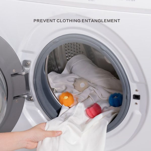 4pcs / Set Household Anti-tangle Laundry Balls Anti-knotting Laundry Cleaning Ball for Washing Machine (Blue) - Image 5