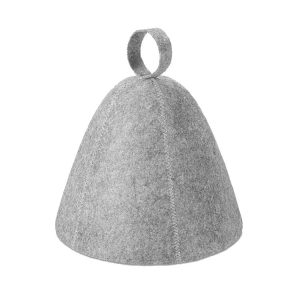 Felt Sauna Hot Spring Bath Hat Absorbent Hair Drying Cap (Grey)