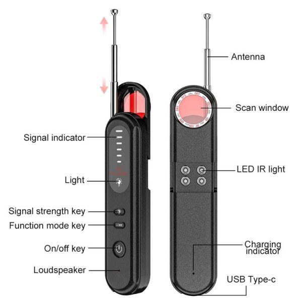 T01 Wireless Detector Camera Anti-eavesdropping Positioning GPS Alarm - Image 3