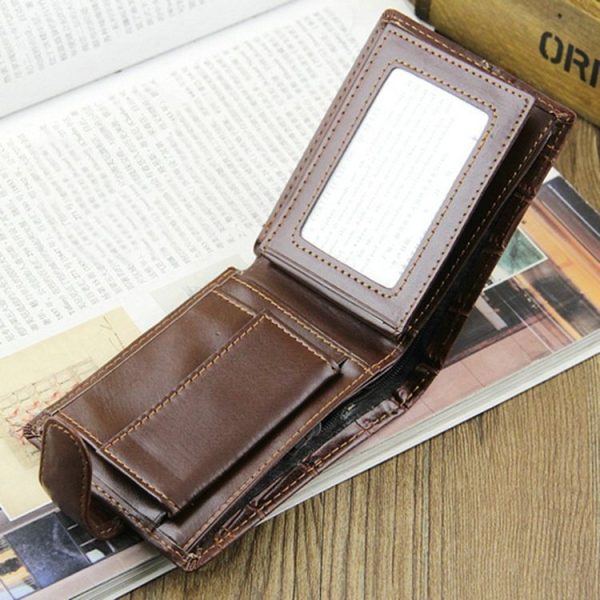 Baellerry M1078 Splicing Leather Casual Men Wallet With Buckle Multi-Card Slot Coin Purse (Black) - Image 6