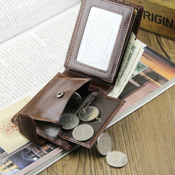 Baellerry M1078 Splicing Leather Casual Men Wallet With Buckle Multi-Card Slot Coin Purse (Black) - Image 7
