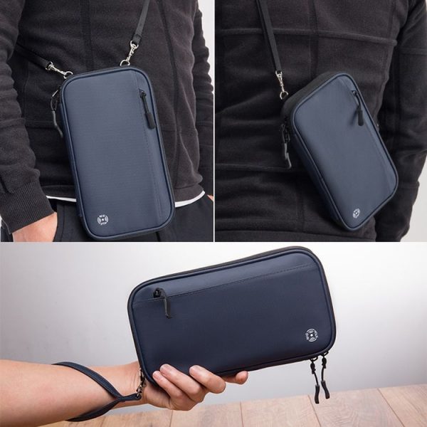 Travel Handheld ID Bag RFID Waterproof Multi-Card Neck Passport Case (Blue) - Image 9
