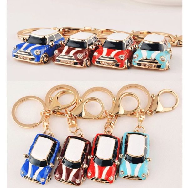Mini Car Keychain Pendant Toy Beetle Car Gift, Color: Red - Image 2