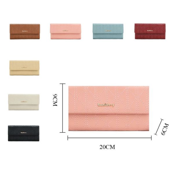 Baellerry N8918 Ladies Long Large Capacity Wallet Magnetic Buckle Clutch Phone Bag (Brown) - Image 2