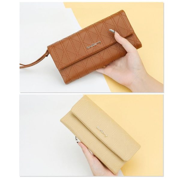 Baellerry N8918 Ladies Long Large Capacity Wallet Magnetic Buckle Clutch Phone Bag (Brown) - Image 7