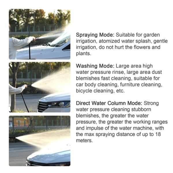 Straight Car Wash Watering Sprinkler High Pressure Garden Irrigation (Black) - Image 2