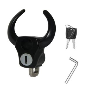 Bullhead Helmet Lock Hooks Front Universal No-Punch Motorcycle Bike Storage Hook (Black)