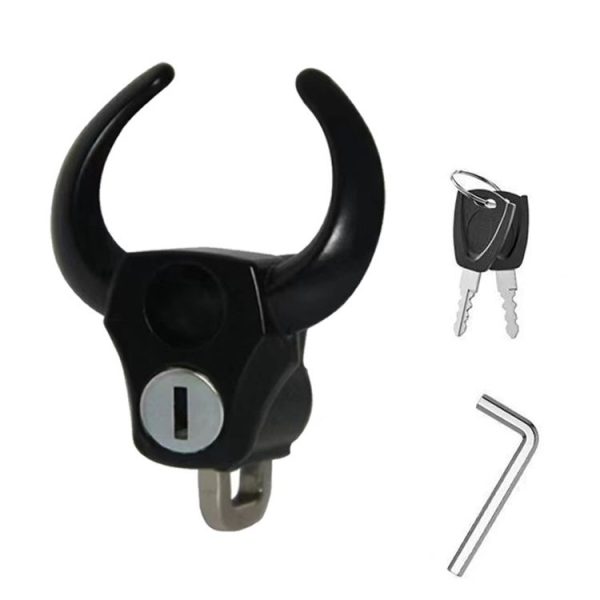 Bullhead Helmet Lock Hooks Front Universal No-Punch Motorcycle Bike Storage Hook (Black)