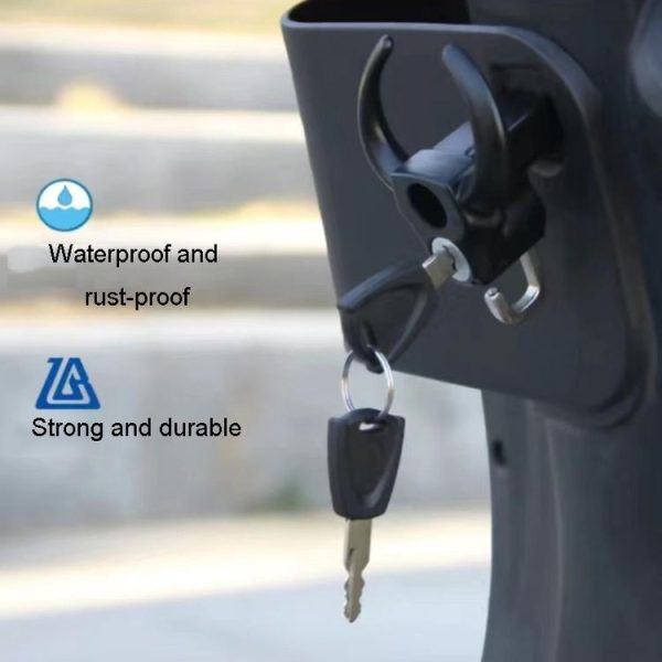 Bullhead Helmet Lock Hooks Front Universal No-Punch Motorcycle Bike Storage Hook (Black) - Image 3