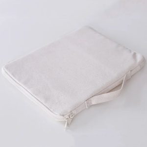 Children Canvas Paintbrush Storage Bag Crayon Organizer Drawing Board Pouch Without Stationeries (Beige)