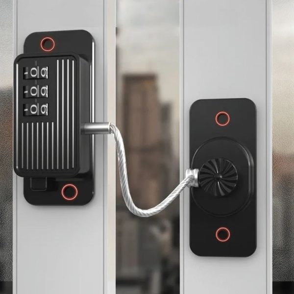 Children Window Safety Lock Limited Positioning Password Refrigerator Lock (White) - Image 2