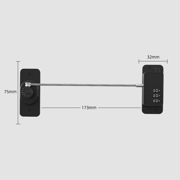 Children Window Safety Lock Limited Positioning Password Refrigerator Lock (White) - Image 3