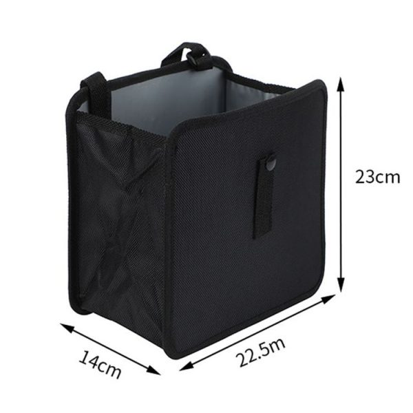 Car Seatback Trash Can Automotive Multifunctional Storage Organizer, Style: Black Red Edge - Image 2