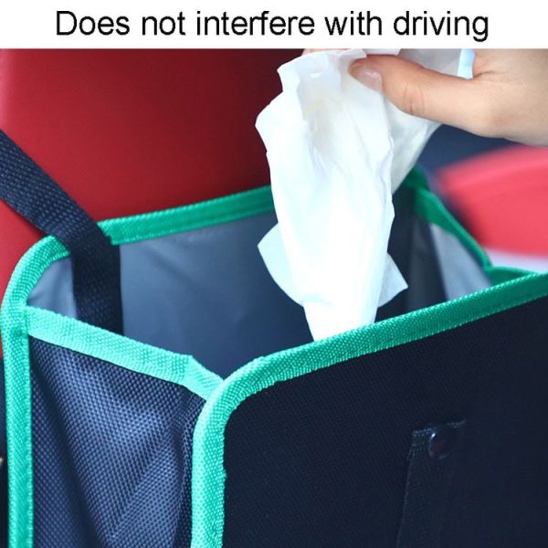Car Seatback Trash Can Automotive Multifunctional Storage Organizer, Style: Black Red Edge - Image 5