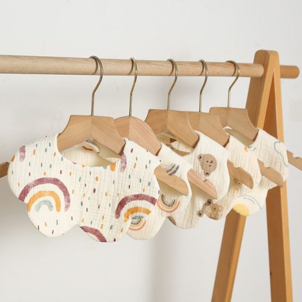 Pure Cotton 6-layer Seersucker Bib Baby Saliva Napkin Newborn Toddler Soft Burp Cloth, Style: Little Tiger - Image 2