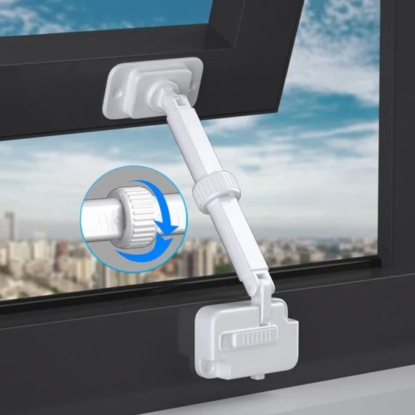 Window Limator Lock Children Safety Lock Anti-Theft Window Lock (White) - Image 2