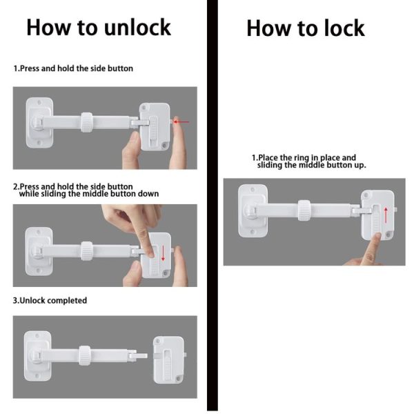 Window Limator Lock Children Safety Lock Anti-Theft Window Lock (White) - Image 5