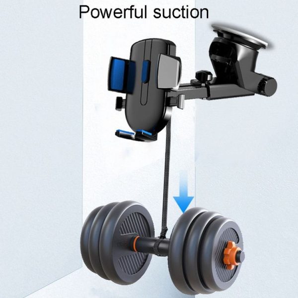 Air Vent Model Car Cell Phone Telescopic Holder Universal Automobile Navigation Bracket (Black) - Image 6